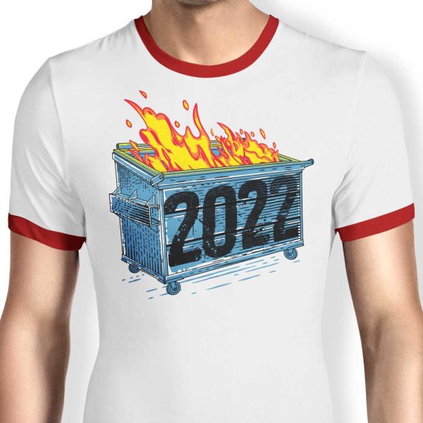 Dumpster Fire  22 - Ringer T-Shirt For Cheap - Image 3