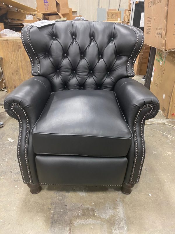 Keleigh Genuine Leather Manual Recliner Onyx #1905HW - OUT OF BOX Online Hot Sale - Image 5