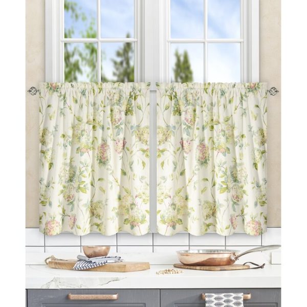 Erie Hydrangea Tier Curtain (Set of 2) 552ND Online now